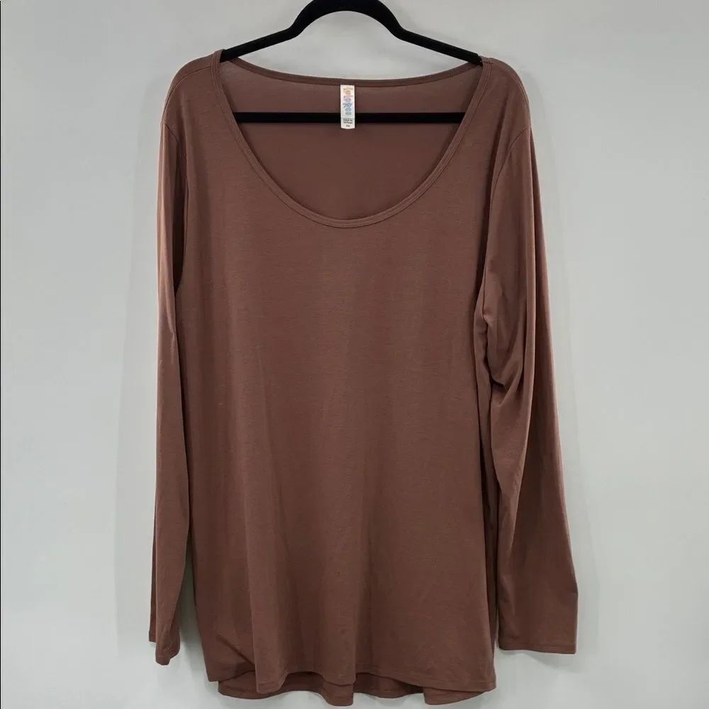 3For$20 LuLaRoe Chocolate Brown Long Sleeve Top size 3X